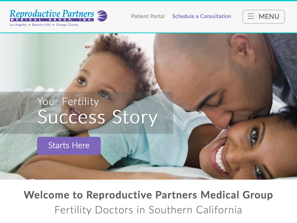 Reproductive Partners Website Relaunch
